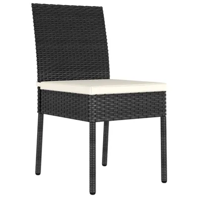 Produktbild von vidaXL Garten-Essstühle 4 Stk. Poly Rattan Schwarz