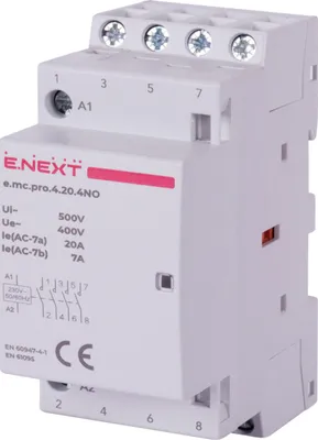 Produktbild von E.NEXT p005219 Modularschütz PRO 4P 20A 4NO 230V AC