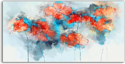 Produktbild von Coloray Acrylbild 140x70  Wandbild Acrylbilder Foto Bild Malerei Blume bunte Abstrakt