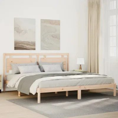 Image de Maison Exclusive - Cadre de lit extra long sans matelas 200x220 cm bois massif