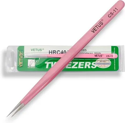 Produktbild von Famanu Wimpernzange - Präzisionswerkzeug für Wimpernverlängerungen - CS-11 - Rosa