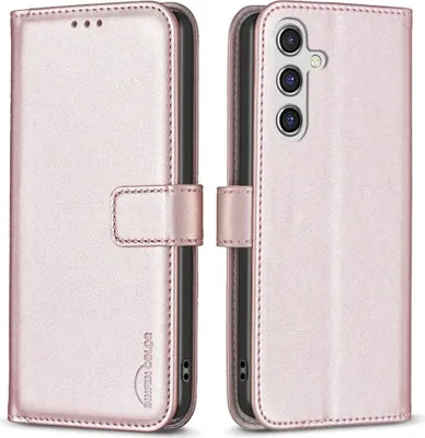 Produktbild von Samsung Galaxy A56 Hülle - BINFEN Klapphülle - Roségold