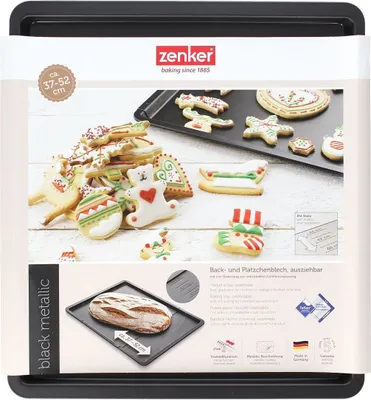 Produktbild von Backblech Universal ausziehbar 375-520x335x13mm antihaft Zenker