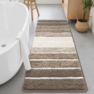 Image de Omgoods - Tapis de bain Bruine, 60x120 cm - Antidérapant et absorbant
