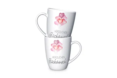 Produktbild von La Vida 950662 Kaffeebecher Herzlichen Glückwunsch - 250 ml
