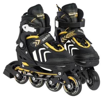 Produktbild von Set 4in1 Rollschuh, Inliner,Schlittschuh für Kinder Gr. 39-43 Gelb