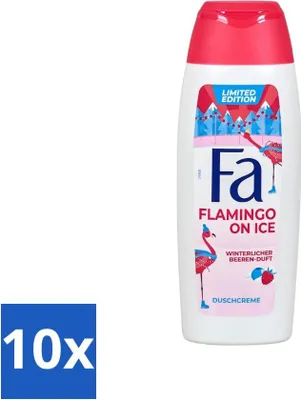 Immagine prodotto di Fa - Gel doccia - Winter Flamingo On Ice - Rinfrescante e rinfrescante - Idratante - 250 ml - Confezione risparmio - 10 pezzi
