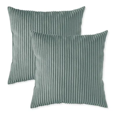 Produktbild von sleepling - 2er Set Kord Sofakissen, 40 x 40 cm, Dekokissen, Kopfkissen, türkis