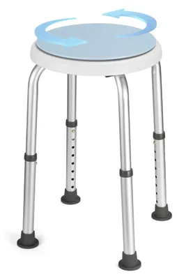Produktbild von Drehbarer Duschhocker höhenverstellbar 34-52 cm