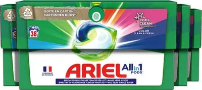 Zdjęcie produktu dla Ariel All in 1 Kapsułki do prania – Kolor – 4 x 38 prań – Opakowanie zbiorcze