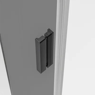 Produktbild von Nischendusche mit Schiebetür NT806 FLEX - Glasstärke wählbar - Nano graues Glas - Profile - Schwarz matt - Breite wählbar, Breite:1100 mm, Glasstärke:6mm ESG-Sicherheitsglas