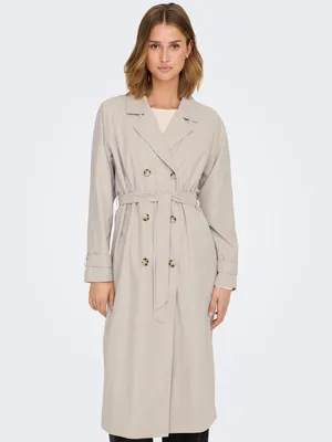 Obrázok produktu pre Elegantný trench kabát, dlhý prechodný kabát, jednořadový, značka JDYPANTHER, veľkosť M