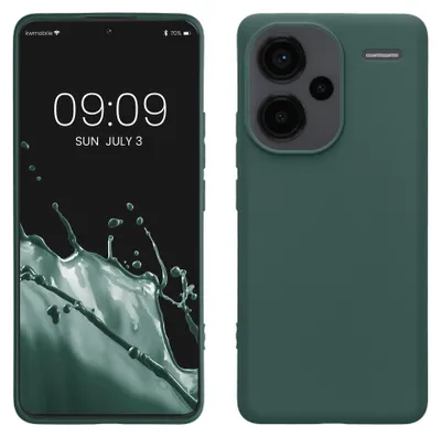 Produktbild von kwmobile Handyhülle für Xiaomi Redmi Note 13 Pro+ 5G / Redmi Note 13 Pro Plus 5G Hülle - TPU Case - Kabelloses Laden - Schutzhülle Cover in Blaugrün