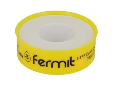 A roll of PTFE tape on a white background.