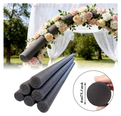 Produktbild von 6 Stück EPE Bastelzylinder für Floristik und Dekoration, Schwarz