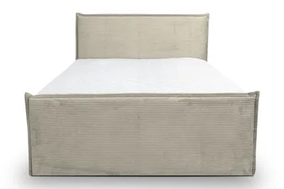 Produktbild von VENASI Boxspringbett 180x200 mit Bettkasten, Vanessa Doppelbett Beige Cordstoff