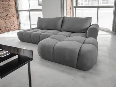 Produktbild von Ecksofa Milano Wolke 280x165 mit schlaffunktion bettkasten Grau Monolith 85 Rechts
