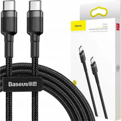 A product shot of two USB-C cables and their packaging.