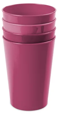 Produktbild von Hega unzerbrechliche Trinkglaser - 4x - Kunststoff - fuchsia pink - 300 ml