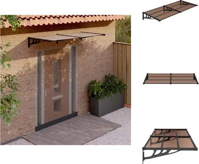 Produktbild von vidaXL Türvordach Schwarz 199x90 cm Polycarbonat -  Markisen