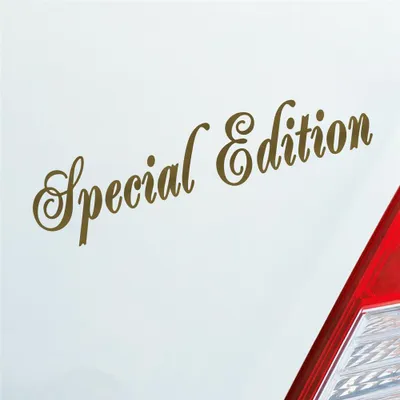 Produktbild von Auto Aufkleber Special Edition Car Tuning Motorrad 15x4 cm Gold Sticker Heckscheibenaufkleber