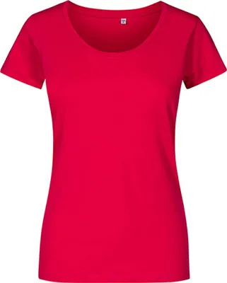 Immagine prodotto di X.O by Promodoro 1545 | Maglietta da donna, cotone pettinato - Colore: Rosa brillante - Taglia: XXL