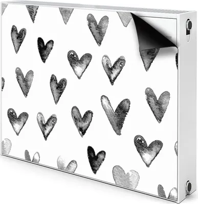 Produktbild von Magnet Heizkörper-Abdeckung Verkleidung Abdeckung Heizkörperabdeckung 80x60 cm  - Gemalte, Herzen