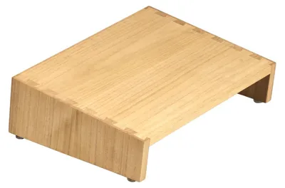 Image de Repose-pieds en bois ergonomique, réglable - Bois naturel