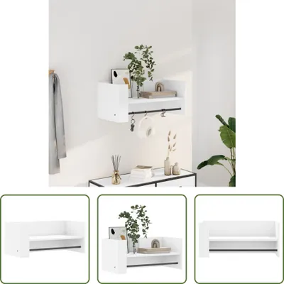 Productafbeelding van Living Store Wandplank, wit, 70,5 x 35 x 30,5 cm, houtvezel