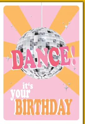 Produktbild von Geburtstag Glückwunschkarte mit Briefumschlag Dance !