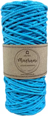 Produktbild von COLORHOME Geflochtenes Baumwollgarn für Makramee 4mm 100m Himmelblau