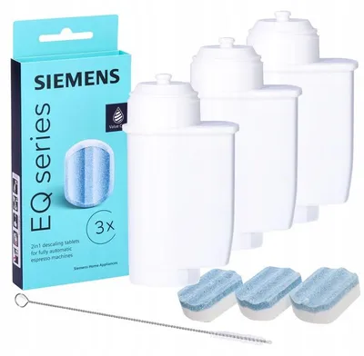 Produktbild von 3x Wasserfilter Siemens EQ 5/6/7 + Entkalkungstabletten TZ80002