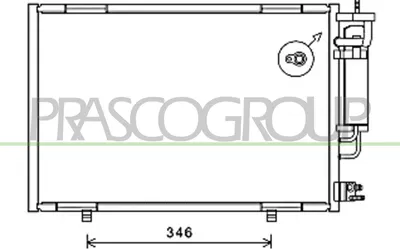 Produktbild von PRASCO FD344C003 Kondensator Klimaanlage Klimakondensator für FORD Fiesta Mk6 Schrägheck (JA8, JR8) +Trockner
