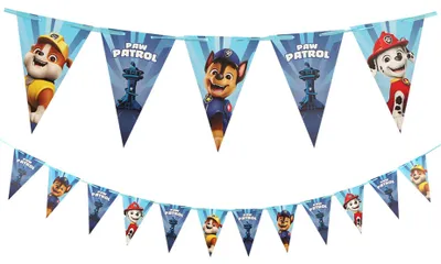Productafbeelding van Paw Patrol vlaggenketting, blauw, 190 cm x 18 cm