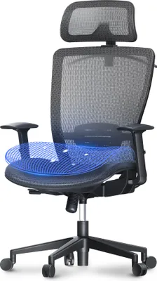 Produktbild von Flexispot OC3B Ergonomischer Bürostuhl – Verstellbarer Schreibtischstuhl mit Armlehnen & Kopfstütze atmungsaktiv, bequem für Homeoffice & Büro Schwarz