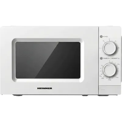 Produktbild von Heinner HMW-MD20MWH Mikrowelle 20 L, Mechanische Steuerung, 700 W, Timer, Auftau, Weiß