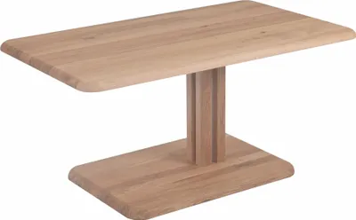 Produktbild von Couchtisch höhenverstellbar Ciel 100x49x60 Massivholz Wildeiche Bianco