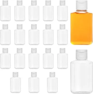Obrázok produktu pre Priehľadné PET dávkovače na kozmetiku, 60 ml, 20 ks, 4,3 x 9 cm