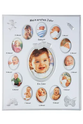 Produktbild von Gilde Fotorahmen "Mein erstes Jahr" Aluminium silberfarben 65542
