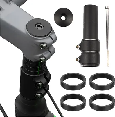 Image de Adaptateur TRIZAND Potence Augmentation du guidon vélo 28,6 mm Aluminium - Rallonge de guidon réglable en hauteur avec 4 anneaux - Confort & Ergonomie 25993