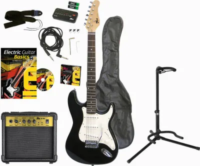 Image de Ensemble de guitares électriques Voggenreiter, 12 pièces, guitare électrique EG-100, support de guitare GS-100, guitare électrique, amplificateur