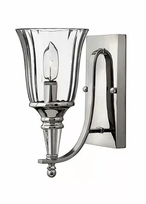 Obrázok produktu pre Nástenné svietidlo Strieborné sklo 29x15cm 60W E14 Moderné svietidlo na chodbu