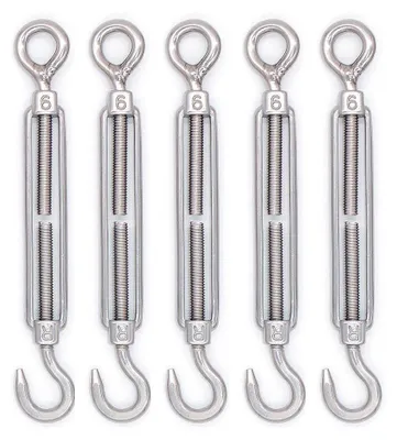 Produktbild von 5 Haken- und Ösenspanner aus Edelstahl mit Stahlseilspannung