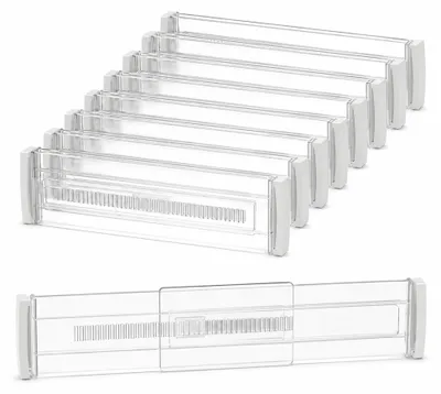 Ladeverdelers Set 8er, verstellbar 30-52 cm, Kunststoff, Organizer