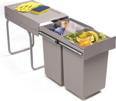 Produktbild von Victory Abfallsammler 72223060 Double Man Deluxe 28 Liter hellgrau