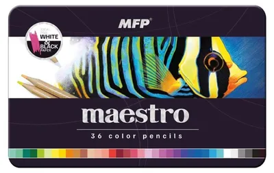 Obrázok produktu pre Kredki MFP ołówkowe 36 kolorów metalowe pudełko 6300628