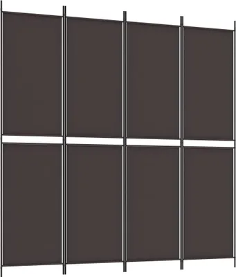 Obrázok produktu pre vidaXL 4 ks Hnedý skladací paraván 200x200 cm Látka