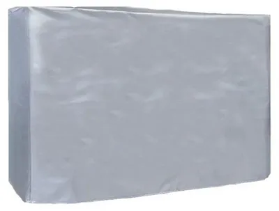 Immagine prodotto di Copertura per condizionatori, realizzata in poliestere resistente, impermeabile, di colore grigio argento, dimensioni 74x53x28