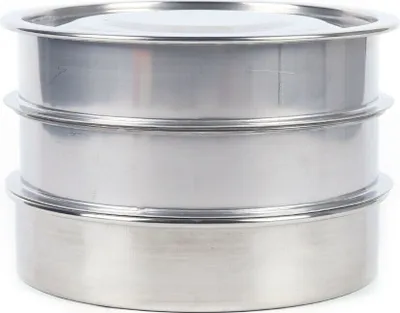Zdjęcie produktu dla Taca do kiełkowania ze stali nierdzewnej z metalowym sitkiem Sito do rzeżuchy Taca na nasiona 20 cm