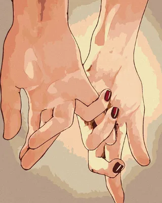Produktbild von Zuty - Malen nach Zahlen - HAND IN HAND, 40x50 cm, mit Keilrahmen (bereits gespannt)